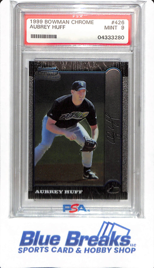 1999 Bowman Chrome - Aubrey Huff - #426 - PSA 9 - Tampa Bay Rays - Baseball