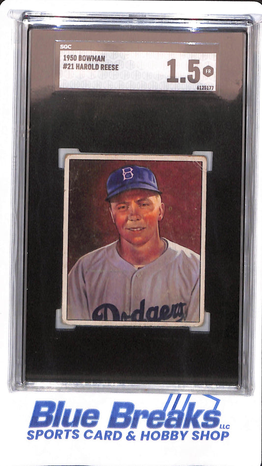 1950 Bowman - Harold Reese - # 21 - Brooklyn Dodgers - SGC 1.5 - Baseball