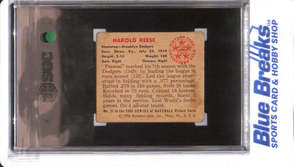 1950 Bowman - Harold Reese - # 21 - Brooklyn Dodgers - SGC 1.5 - Baseball