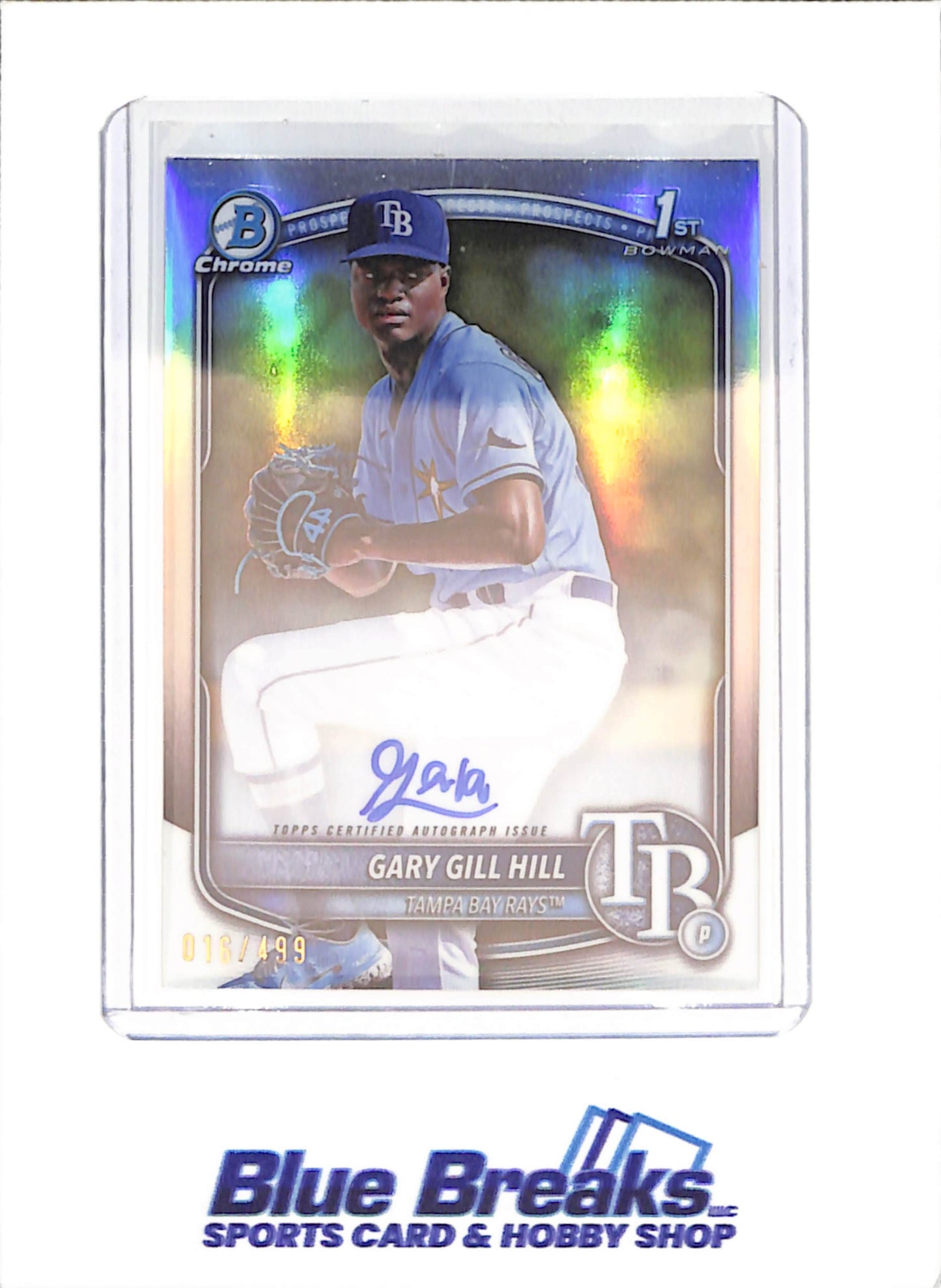 2025 Bowman Chrome - Gary Gill Hill - Autograph - 16/499 - 1st Bowman - Tampa Bay Rays - Baseball - #CPA-GG