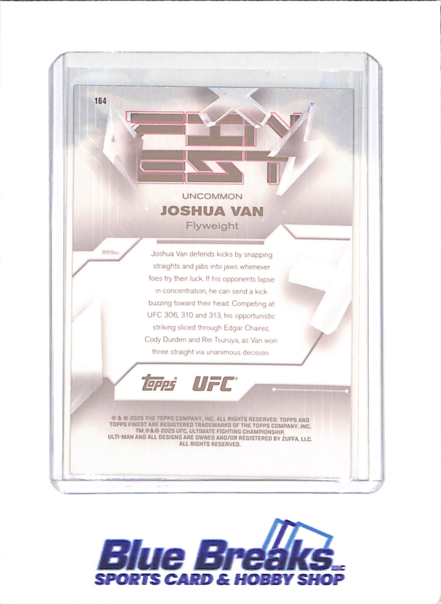 2025 Topps Finest - Joshua Van - 151/200 - Uncommon - Flyweight - UFC - #164
