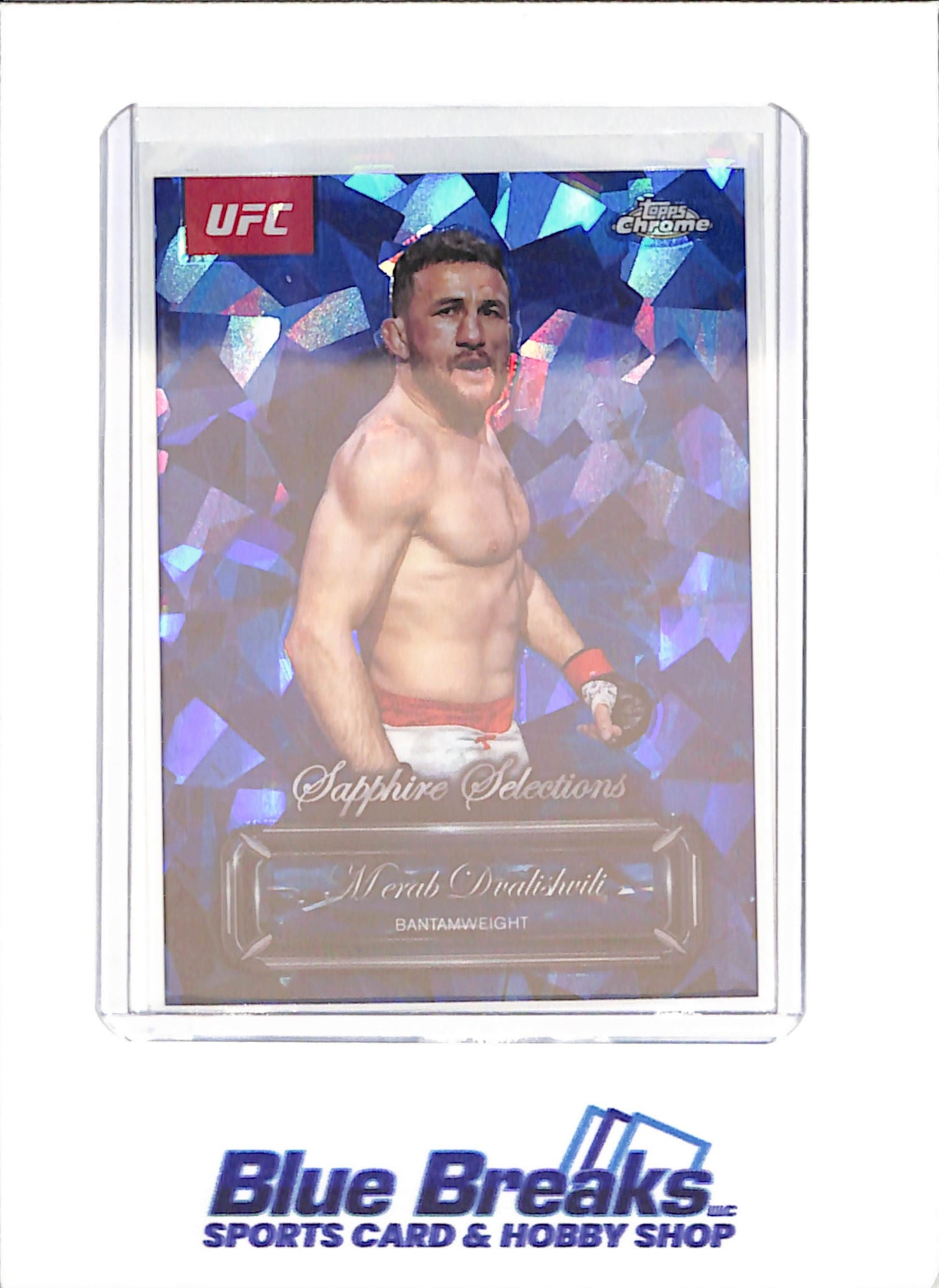 2025 Topps Chrome Sapphire - Merab Dvalishvili - Sapphire Selections - Bantamweight - UFC - #SEL-12