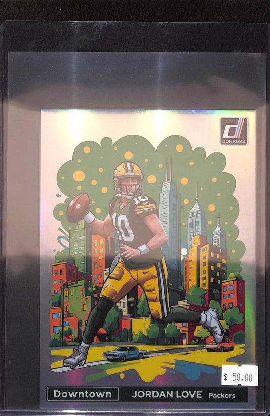 2024 Panini Donruss - Jordan Love - Downtown - Oversized - Green Bay Packers - Football - #5