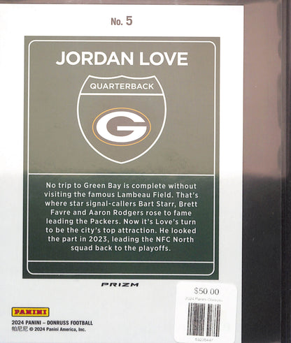 2024 Panini Donruss - Jordan Love - Downtown - Oversized - Green Bay Packers - Football - #5