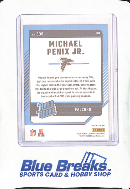 2024 Panini Donruss Optic  - Michael Penix Jr. - Pink - Rated Rookie - Atlanta Falcons - Football - #308