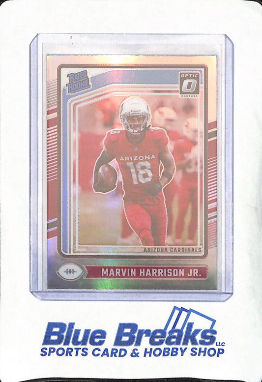 2024 Panini Donruss Optic Silver - Marvin Harrison Jr - Rated Rookie - Arizona Cardinals - Football