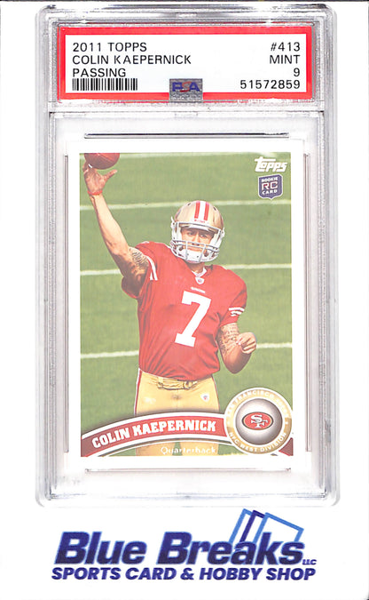 2011 Topps - Colin Kaepernick - Passing - RC - PSA 9 - San Francisco 49ers - Football - #413