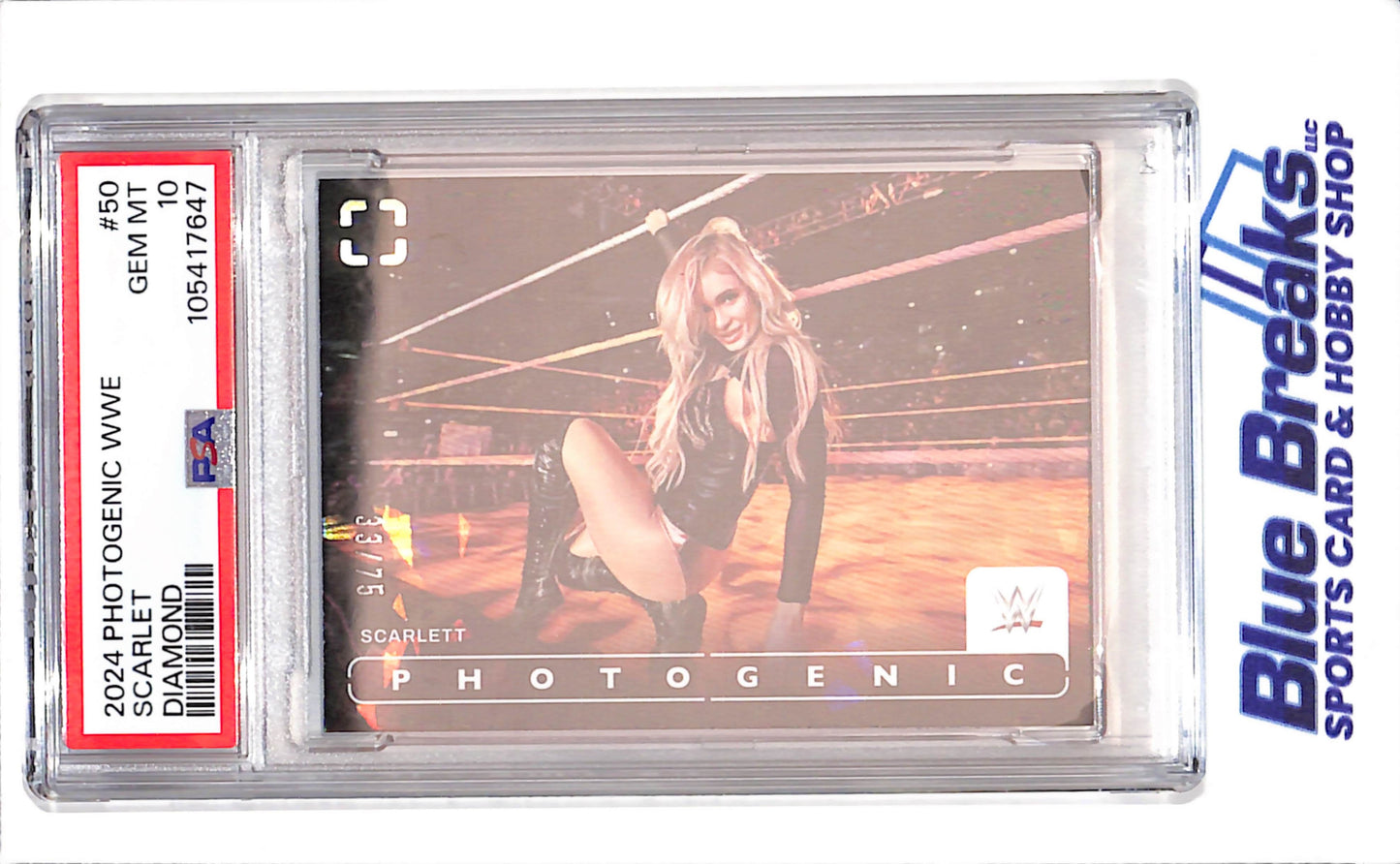 2024 Photogenic WWE - Scarlet - Diamond - 33/75 - PSA 10 - WWE - #50
