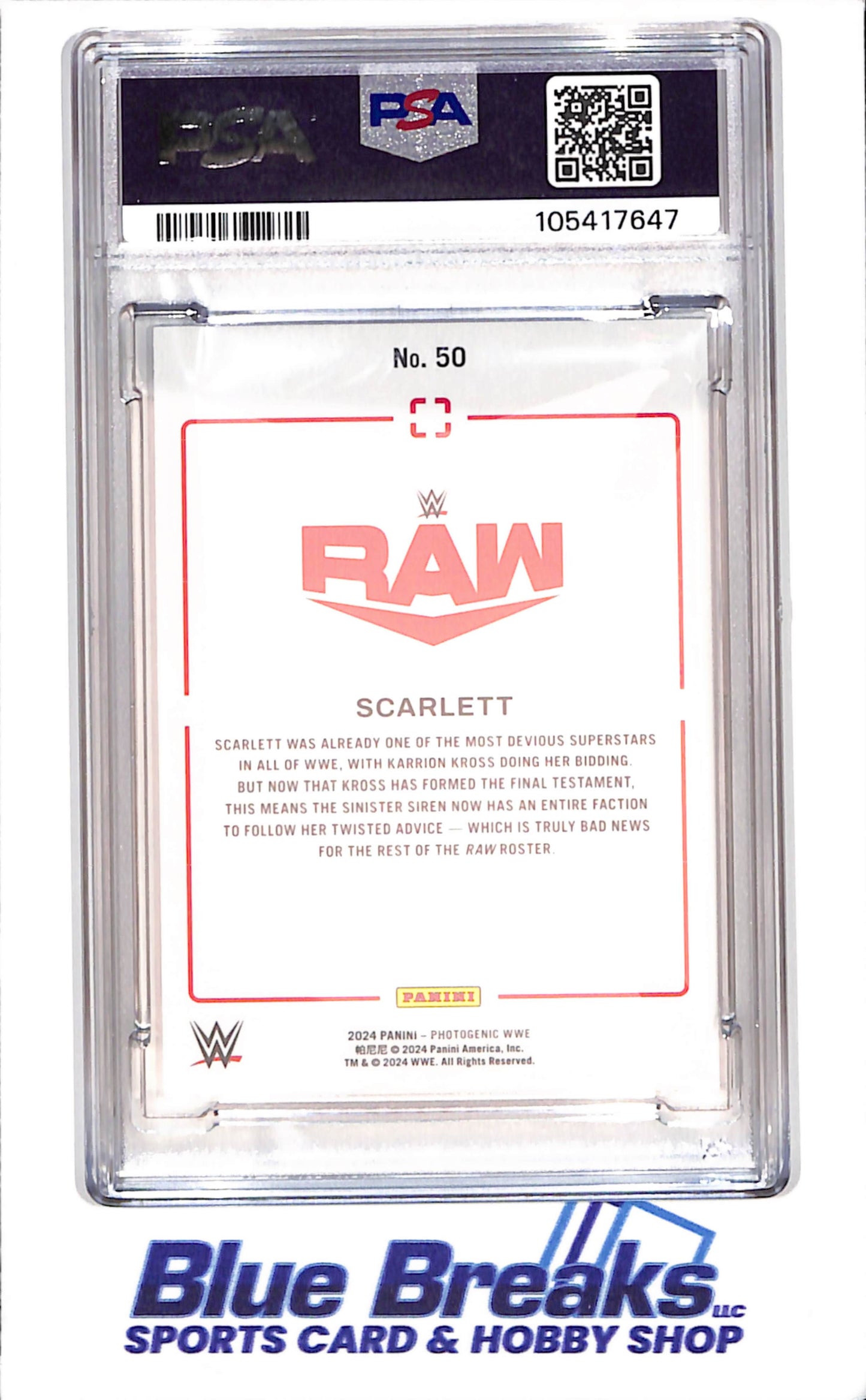 2024 Photogenic WWE - Scarlet - Diamond - 33/75 - PSA 10 - WWE - #50