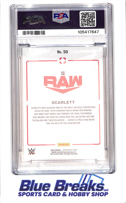 2024 Photogenic WWE - Scarlet - Diamond - 33/75 - PSA 10 - WWE - #50