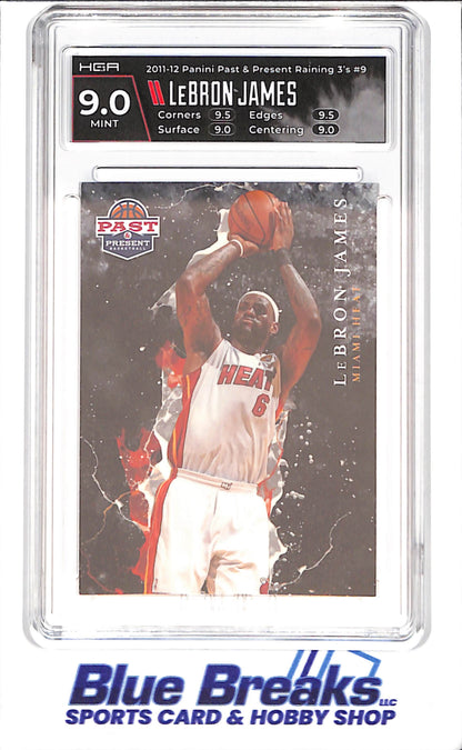 2011-12 Panini Past & Present - LeBron James - Raining 3's - HGA 9 - Miami Heat - Basketball - #9