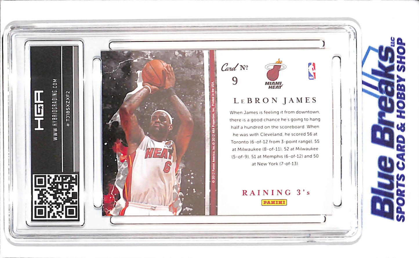 2011-12 Panini Past & Present - LeBron James - Raining 3's - HGA 9 - Miami Heat - Basketball - #9