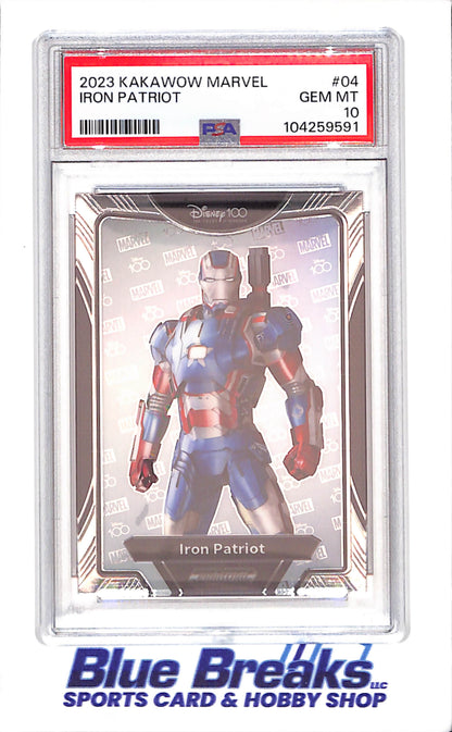 2023 Kakawow Phantom Disney 100 Marvel - Iron Patriot - PSA 10 - #PM-B-04