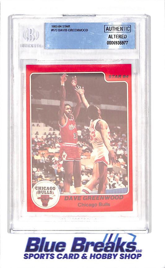 1983-84 STAR - David Greenwood - Beckett Authentic Altered - Chicago Bulls - Basketball - #173 - Drop