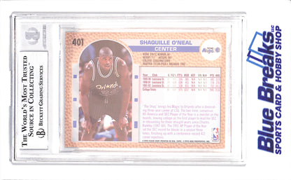 1992-93 Fleer - Shaquille O'Neille - RC - Beckett 8.5 - Orland Magic - Basketball - #401