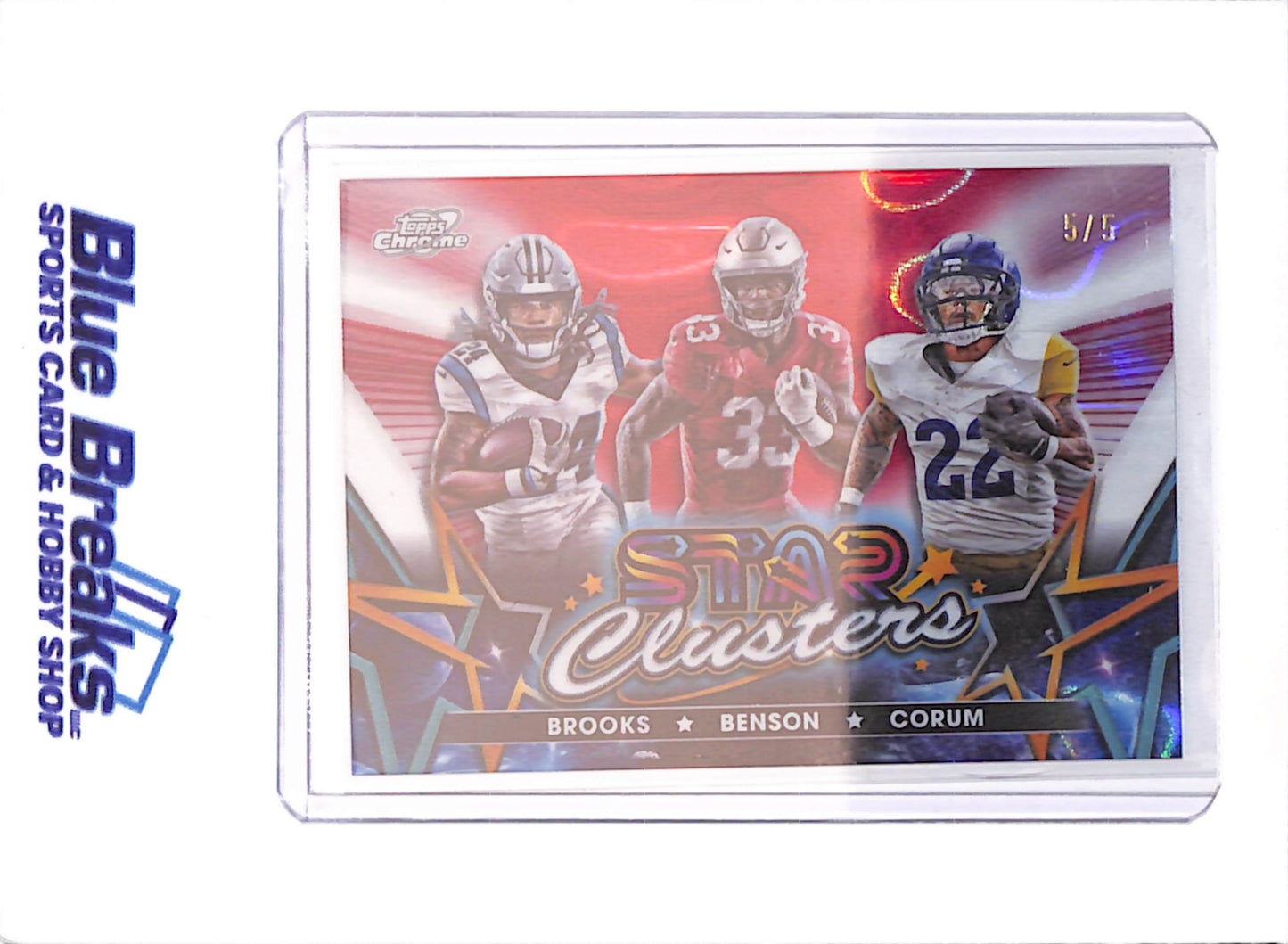 2024 Topps Chrome - Jonathon Brooks - Trey Benson 0 Blake Corum - Star Clusters - 5/5 - Football - #SCL-7