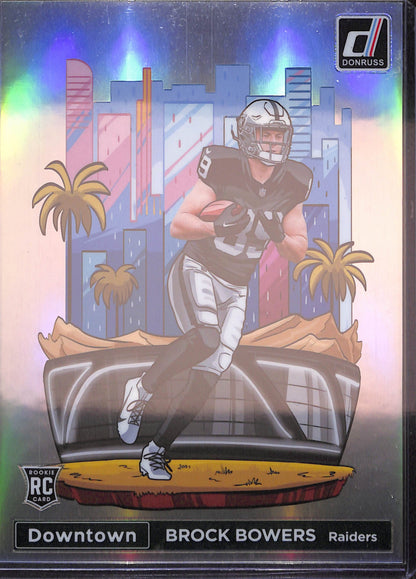 2024 Panini Donruss - Brock Bowers - RC - Downtown - Oversized - Las Vegas Raiders - Football - #17