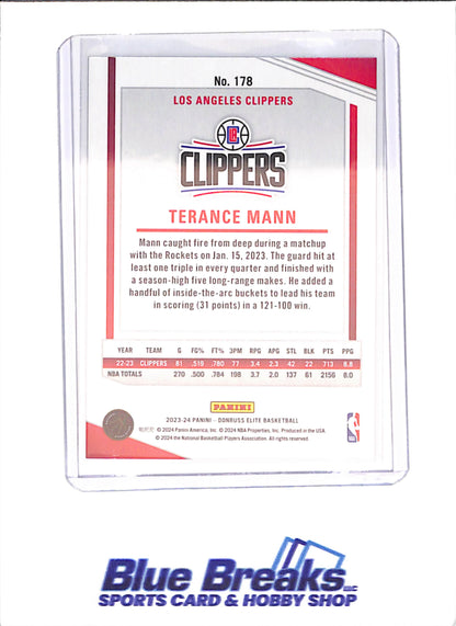 2023-24 Donruss Elite - Terrance Mann - Hyper Gold - 7/10 - Los Angeles Clippers - Basketball - #178