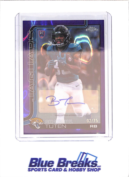 2025 Topps Chrome - Bhayshul Tuten - Purple Lava Autograph - 2/75 - RC - Jacksonville Jaguars - Football - #RA-BT