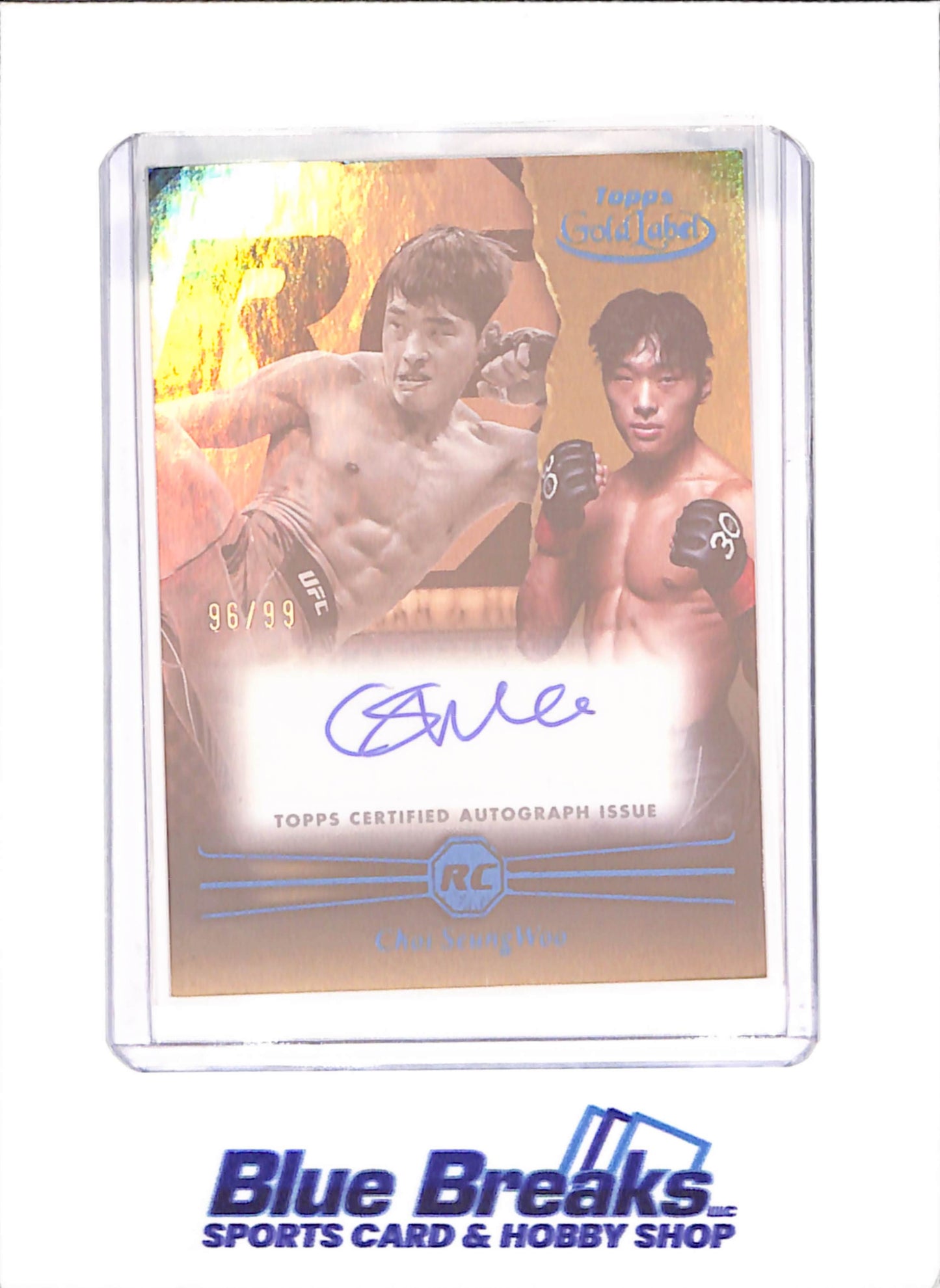 2025 Topps Gold Label - Choi SeungWoo - RC - Autograph - 96/99 - featherweight - UFC - #RCA-CSW