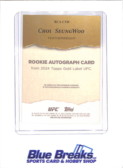 2025 Topps Gold Label - Choi SeungWoo - RC - Autograph - 96/99 - featherweight - UFC - #RCA-CSW