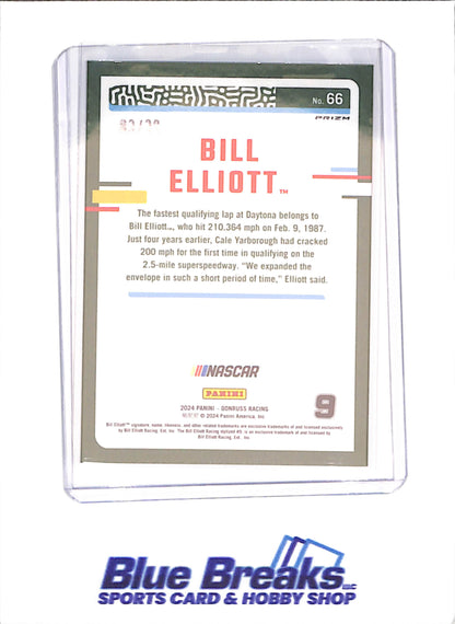 2024 Panini Donruss Optic - Bill Elliott - Black Velocity - 3/39 - NASCAR - Racing - #66
