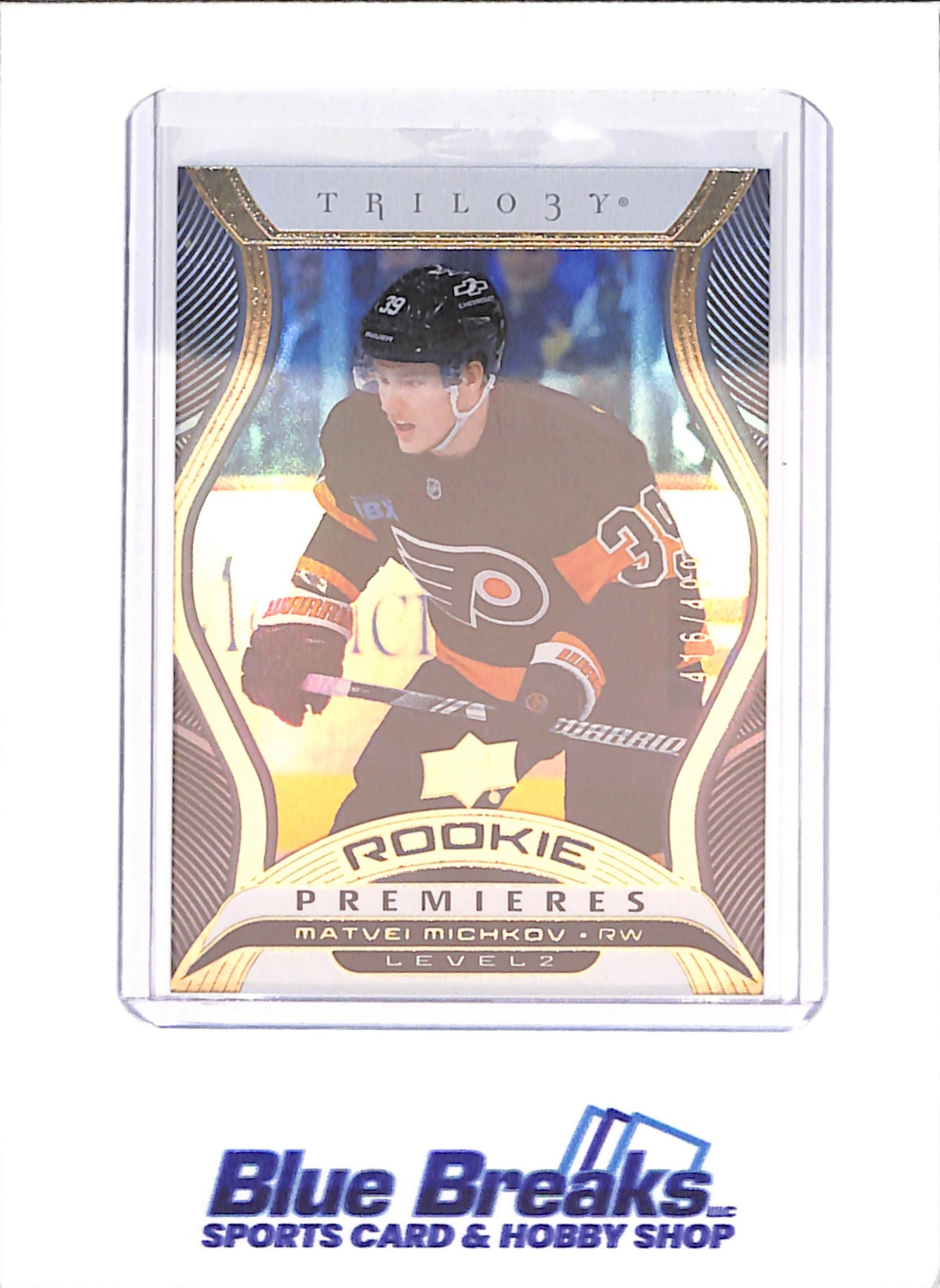 2024-25 Upper Deck Extended Series - Matvei Michkov - Trilogy - Rookie Premieres 416/499 - Philadelphia Flyers - Hockey - #T-24