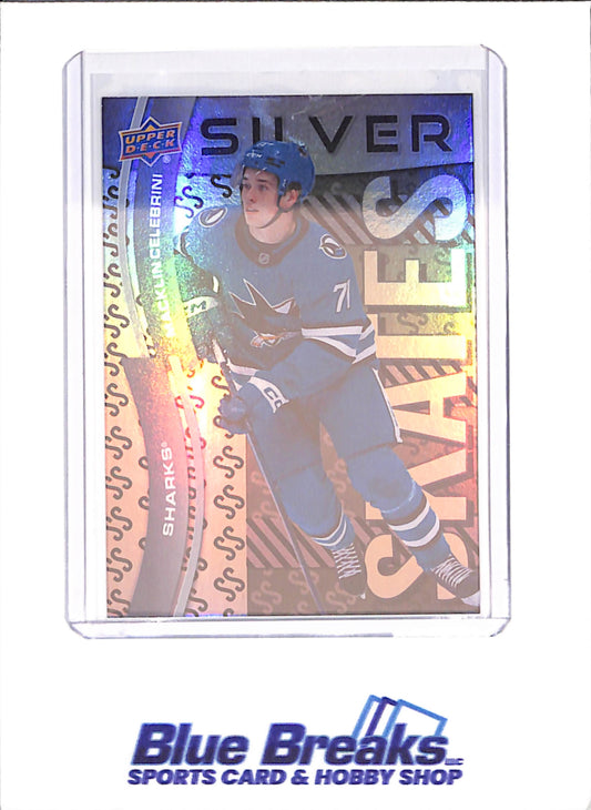 2024-25 Upper Deck Extended Series - Macklin Celebrini - Silver Skates - RC - San Jose Sharks - Hockey - #SS-7