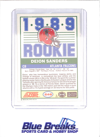 1989 Score - Deion Sanders - Rookie - Atlanta Falcons - Football - #246