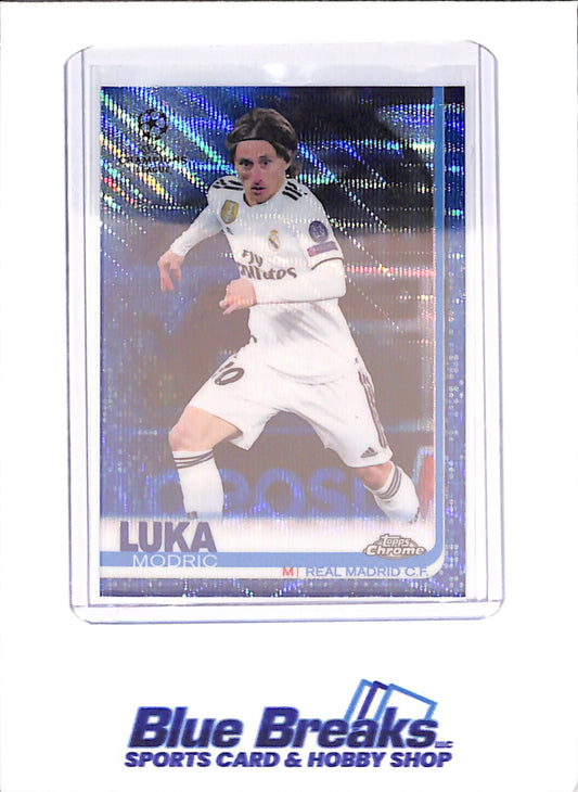 2018 Topps Chrome UEFA Champions League - Luka Modric - Blue Wave - 31/75 - Real Madrid C.F. - Soccer - #25