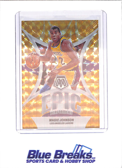 2023-24 Panini Mosaic - Magic Johnson - Epic Performers - 29/99 - Los Angeles Lakers - Basketball - #16