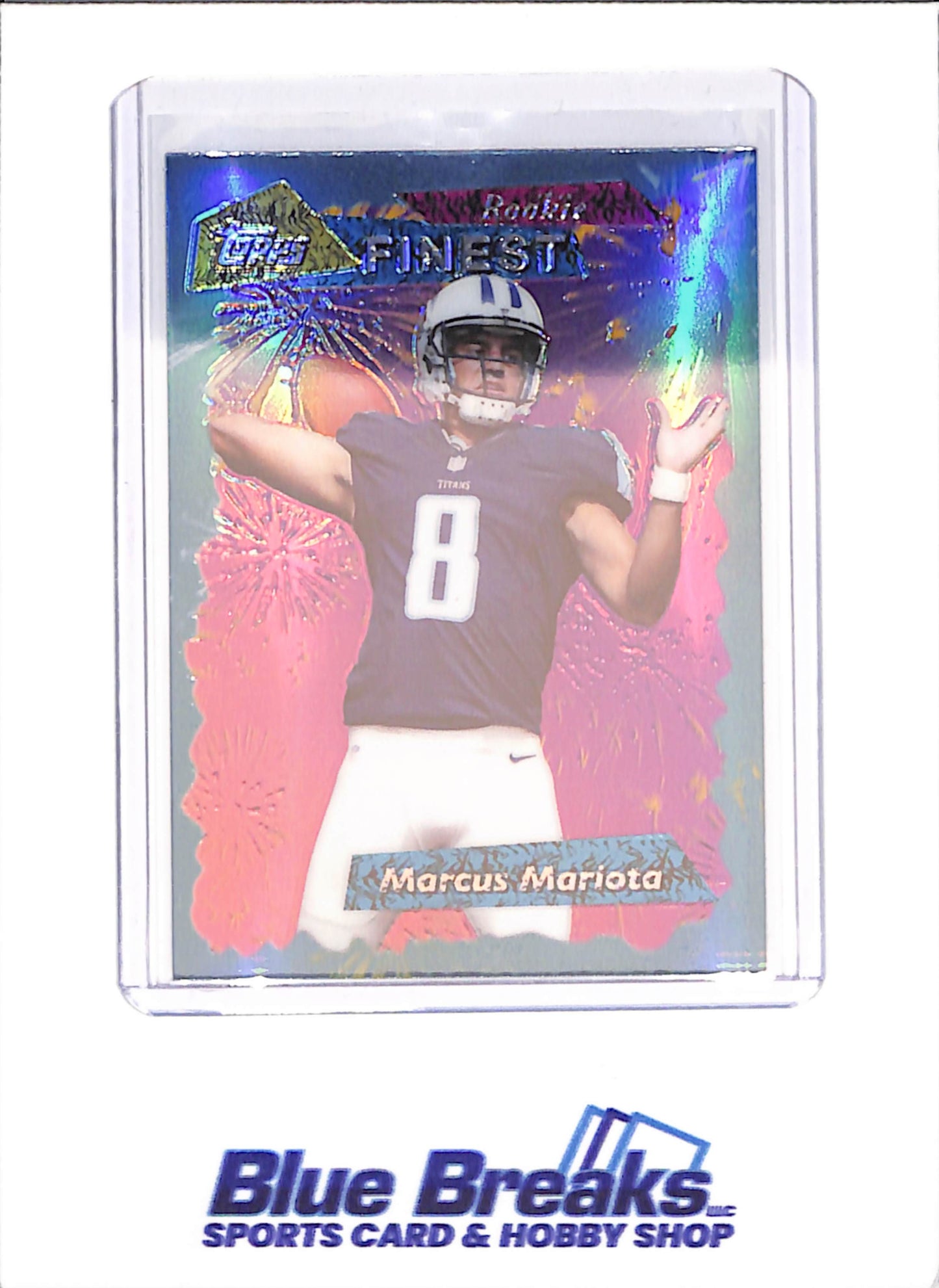 2105 Topps Finest - Marcus Mariota - Blue - Rookie - Tennessee Titans - Football - #95FRR MM