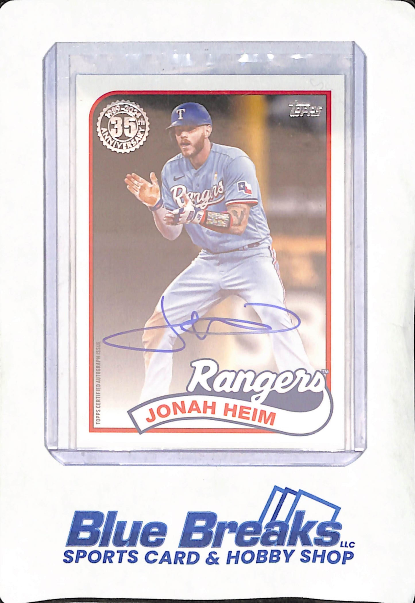 2024 Topps - Jonah Heim - 35th Anniversary Autograph - Texas Rangers - Baseball - #89BA2-JHE