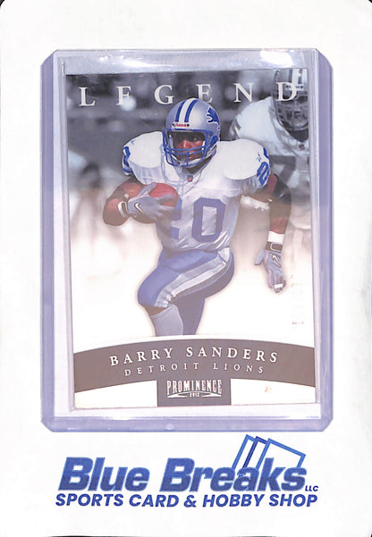 2012 Panini Prominence - Barry Sanders - Lengend - Detroit Lions - Football - 811/897 - #102