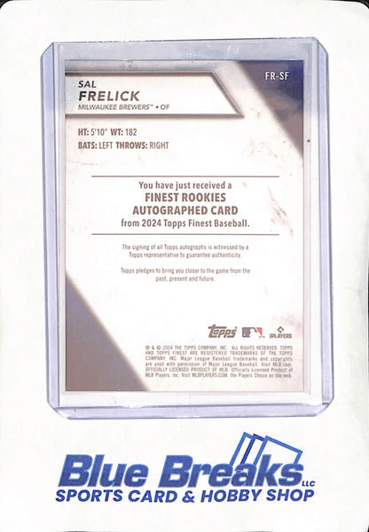 2024 Topps Finest - Sal Frelick - Milwaukee Brewers - Autograph - Baseball - #FR-SF