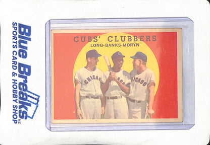 1959 Topps - Cubs' Clubbers - Ernie Banks - Dale Long - Walt Moryn - Chicago Cubs - Baseball - #147