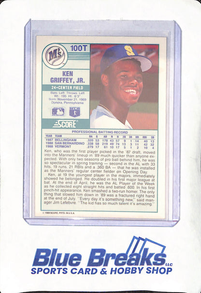 1989 Score Traded - Ken Griffey Jr - Seattle Mariners - Baseball - RC - #100T