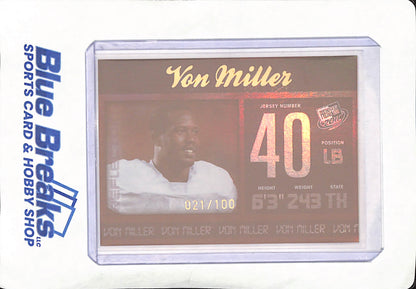 2011 Press Pass - Von Miller - Denver Broncos - Football - 021/100 - #39