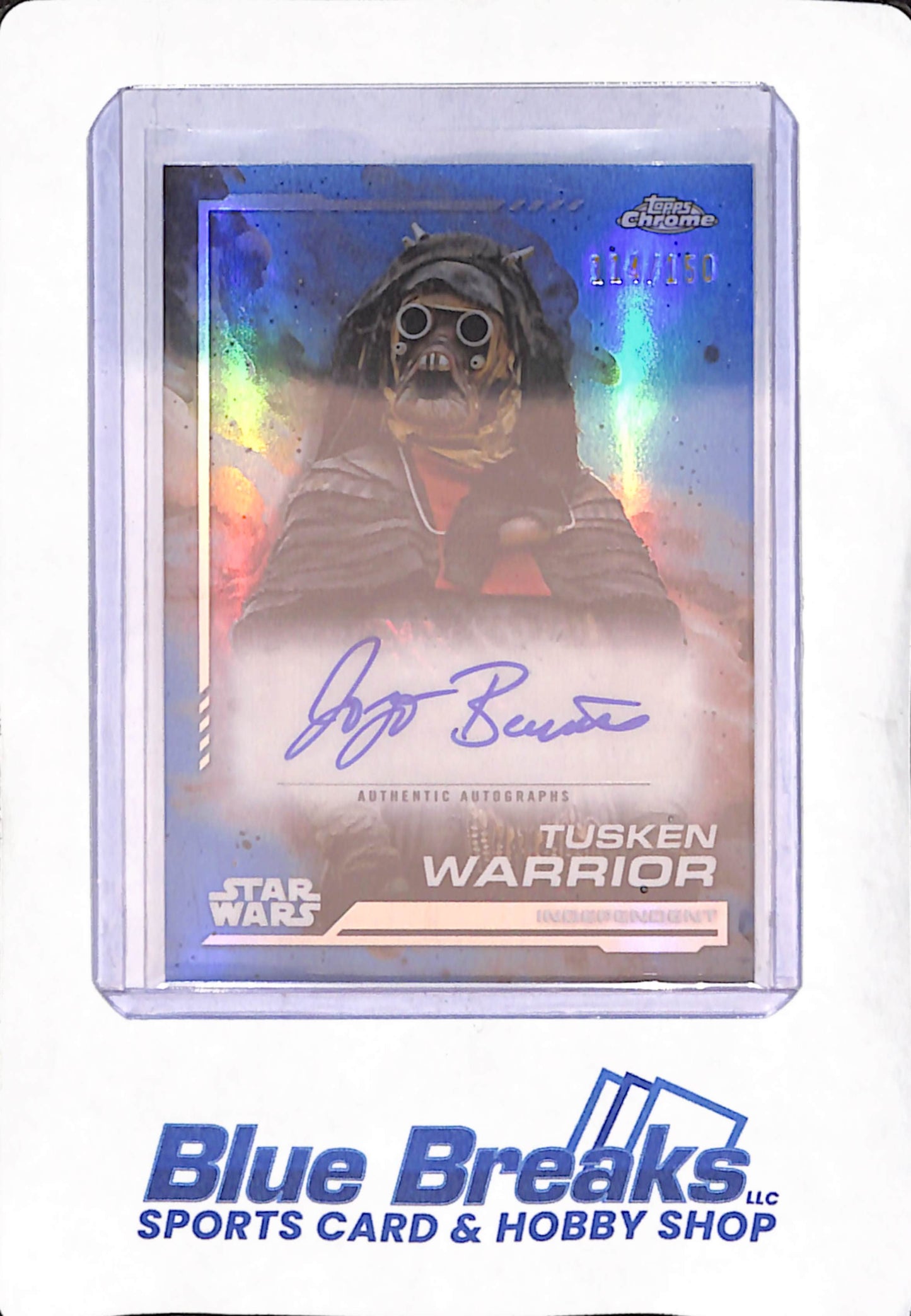 2024 Topps Chrome Star Wars blue Rusken Warrior - Joanna Bennet - auto - 114/150 - #AU-JO