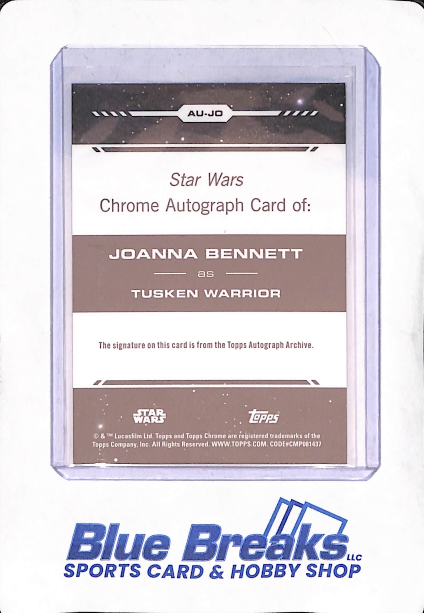 2024 Topps Chrome Star Wars blue Rusken Warrior - Joanna Bennet - auto - 114/150 - #AU-JO