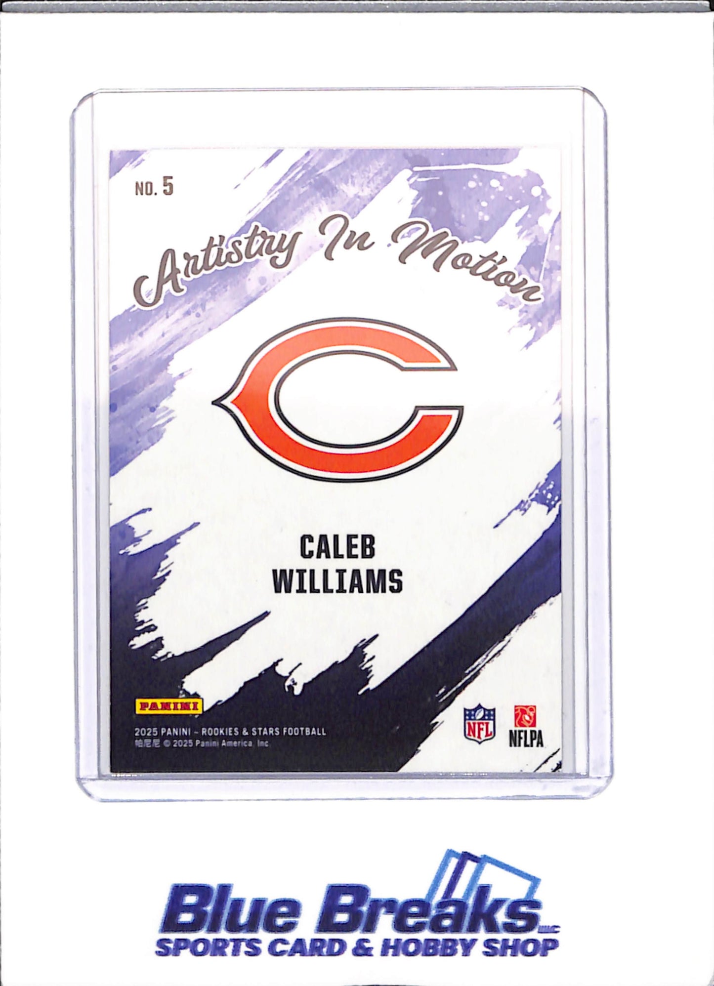 2025 Rookies & Stars - Caleb Williams - Football - Orange - Artistry in Motion - Chicago Bears - 48/125 - #5