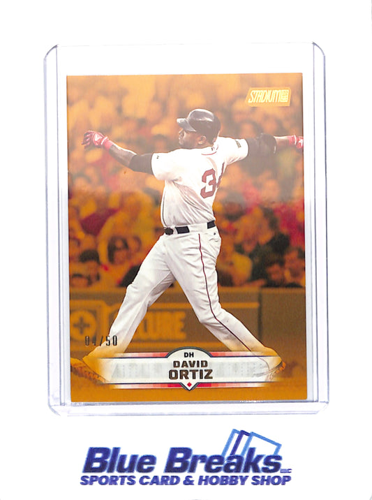 2025 Topps Stadium Club - David Ortiz - Boston Red Sox - Gold - 4/50 - #69 - drop