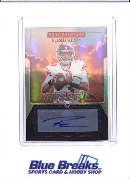 2025 Rookies and Stars - Russell Wilson - Airborne - Auto - New York Giants - 49/99 - #4