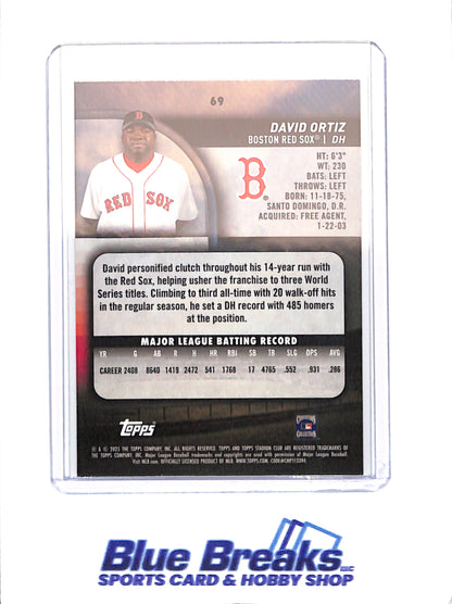 2025 Topps Stadium Club - David Ortiz - Boston Red Sox - Gold - 4/50 - #69
