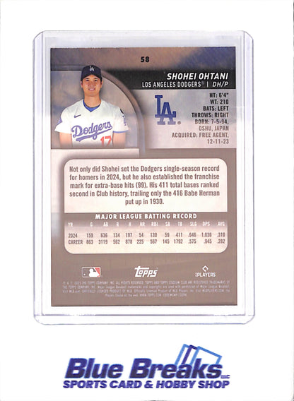 2025 Topps Stadium Club - Aaron Judge - Light Blue Foil - Los Angeles Dodgers - Baseball - #58