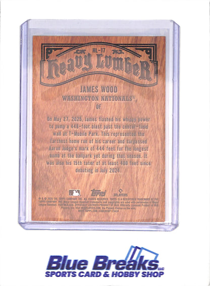 2026 Topps - James Wood - Heavy Lumber - Washington Nationals - Baseball - #HL-17