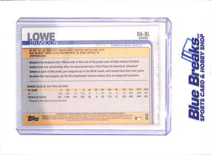 2019 Topps Chrome - Brandon Lowe - Autograph - RC - Tampa Bay Rays - Baseball - #RA-BL