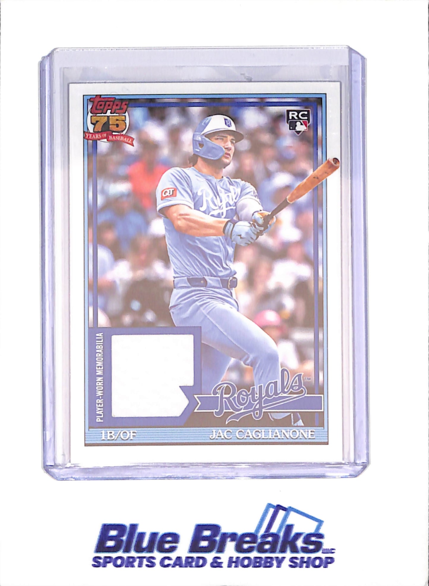 2026 Topps Series One - Jac Caglianone - Relic - RC - Kansas City Royals - Baseball - #91R-JCA