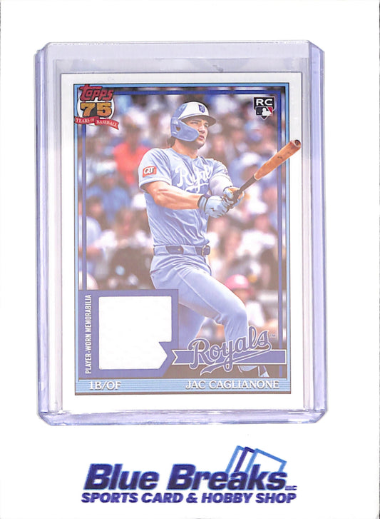 2026 Topps Series One - Jac Caglianone - Relic - RC - Kansas City Royals - Baseball - #91R-JCA - Drop