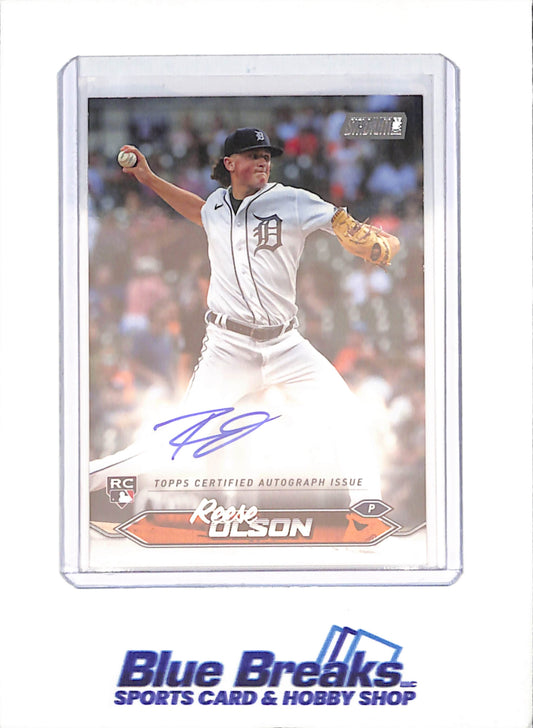 2024 Topps Stadium Club - Reese Olson - Autograph - RC - Detroit Tigers - Baseball - #SCBA-RO - Drop